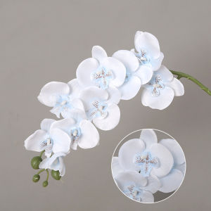 SECRETE AMBIENT LIGHT78SE0 69cm 9-Heads Silk Flower 3D Phalaenopsis Artificial Flower Simulation Butterfly Orchid Real Touch Plants