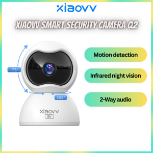 New Xiaovv Q2 Smart PTZ IP Camera CCTV Wireless 1296P Clear Image Night Vision Motion Detection Home Security Camera