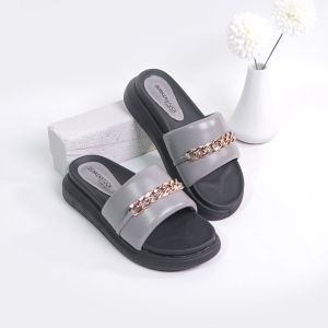 DUNKENSTOCK Leona Sandal Wanita Wedges Slop Slip On Hak Tinggi 5 Cm Bahan Jelly Empuk Model Terbaru Kekinian