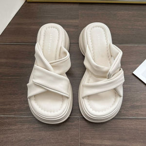 [Free Shipping] WomenS Summer Outdoor Slippers 2025 New Style Platform Thick-Soled Beach Sandals To Match Dresses Roman Style
