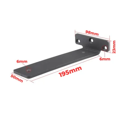2pcs Steel Heavy Duty Conceal Floating Wall Shelf Bracket Matte Black Wood Storage Shelving Thick with Screws Anchor Tox Tool Storage Shelfs Brackets Space Saver Savers Bookcases Home Improvement House Mounted