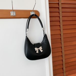 [Ready] Shoulder Bag Womens Handbag Fashion Underarm Bag Women Bow Elegant Leather Armpit Bag Casual Girls Sling Shoulder Crossbody Korean fashion bag