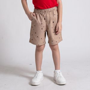 Forest Kids Boys Woven Full Print Cotton Twill Casual Shorts | Seluar Pendek Budak Lelaki - FK65044