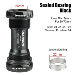 Trục Giữa BB Xe Đạp HASSNS Trục Rỗng Vặn 68/73mm Ép BB92 Pressfit Vòng Bi Ceramic Dành Cho Đùi SHIMANO SRAM