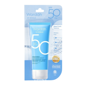 Wardah UV Shield Sunscreen Gel SPF30 40ml Active Protection Serum 35ml Aqua Fresh Essence 30ml