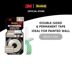 3M™ Scotch® Double-Sided Mounting Tape Indoor 1 roll/pack 25 mm x 1.5 m Ideal for painted walls
