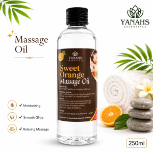 Sweet Orange 250ml Relaxing Massage Oil for Body Spa Therapy | Moisturizing & Non-Sticky