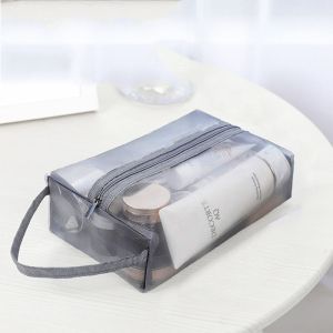 WISH BOUTIQUE Fashion Portable Fashion Handbag Mesh Travel Wash Bag Student Stationery Bag Large Capacity Korean Storage Bag Skin Care Storage Bag Women Cosmetic Bag Zipper Makeup Bag