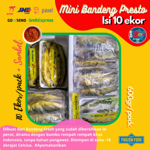 Mini Bandeng Presto PM isi 10 ekor/pack + Sambel 2 sachet siap masak tinggal goreng Bund