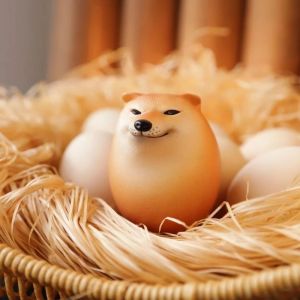 VIVIDI Shiba Inu Squeeze Fidget Toy Shibako Dog Egg PU Slow Rebound Desk Decor Fun Realistic Shape Dog Egg Toy Gift