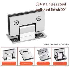90°/135°/180° Stainless Steel SUS304 Glass Hinges bathroom Shower Glass Door Hinges