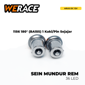 WERACE Lampu LED Sein Mundur Rem 36 SMD Kipas Fan Turbo T20 7440 7443 BA15S BAU15S BAY15D 1156 1157
