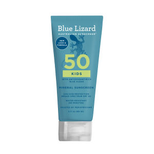 BLUE LIZARD Sensitive Mineral Sunscreen SPF 50 Lotion Tube 3oz Fragrance-free Water Resistant Sensitive-friendly Non-sticky Long-lasting