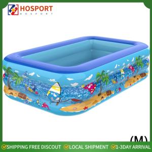 【HOSPORT】Inflatable Swimming Pool Cartoon Pattern Framed Swimming Pool Baby Bath Bathtub for Summer Outdoor Indoor