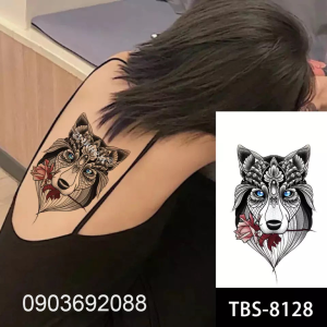 Hình Xăm Tạm Thời Con Sói 12x19cm nhiều mẫu Sticker Tattoo Wolf HCM Hình Xăm Dán Ivy Store