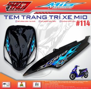 TEM XE YAMAHA MIO SPORT #114 (CHẤT LIỆU CAO CẤP - SẮC NÉT - KHÔNG PHAI MÀU)