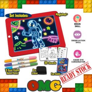 READY STOCK Children Painting Board - 3D Magic Drawing Pad Omg - Ac - 004