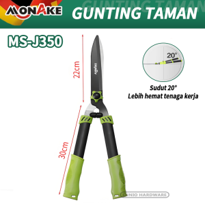 MONAKE Gunting Potong Rumput 55cm-75cm / Gunting Dahan Alat Pemotong Rumput Ranting Taman Kebun Gagang Fiber Tajam & Tahan Lama MS