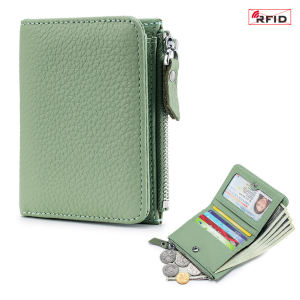 2024 New Japanese Style Fashion Ultra thin Short Purse Large Capacity Womens RFID Wallet Zipper Coin Card Purse㏇0706