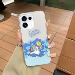 Phone Casing for OPPO Reno16 F 5G Reno16 Pro 5G New 2026 Cute Cartoon Princess Alice Pattern Clear Rubber Soft Case for OPPO Reno 16f 16pro 16 5G for Girl Phone Cover