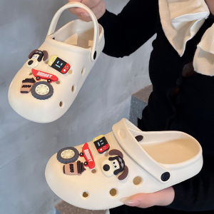 [Free Shipping] New WomenS Summer Outdoor Slip-On Clogs With Thick Soles Non-Slip Beach Sandals And MenS Half-Slipper Style