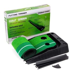 Golf putter trainer Classic 3m golf putting mat with automatic ball return for indoor home office mini golf course pract