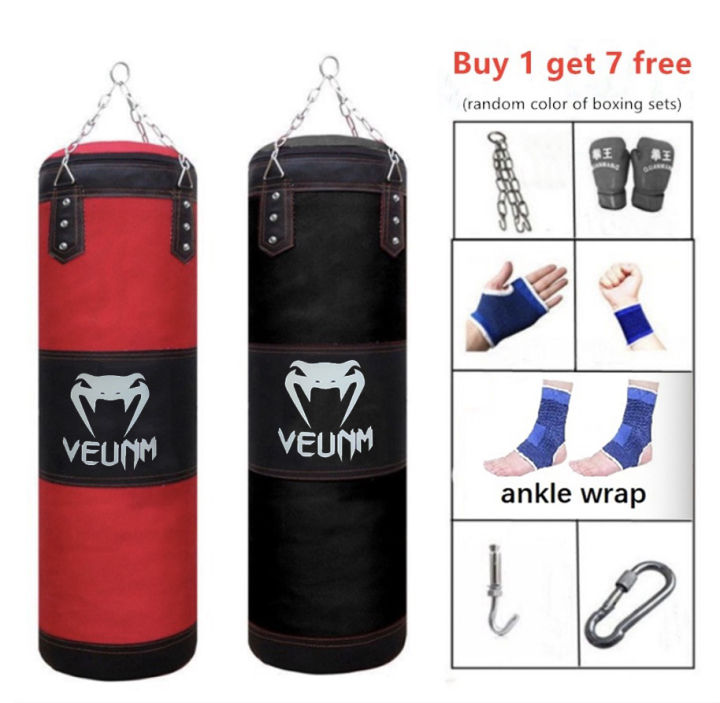 Warranty 1 Year MMA Karate Boxing Heavy Duty Punching Training Bag WithChain 80cm 100cm 120cm