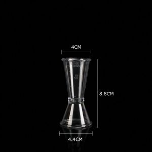 Ly đong định lượng jigger nhựa 2 đầu có chia vạch loại 10/20ml và 20/40ml BIGBA