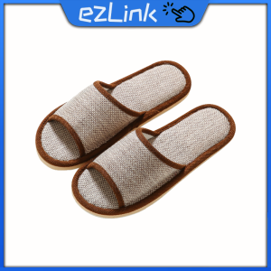 1Pair Cotton Linen Indoor Non-slip Home Slippers Casual Home Slippers Hotel Slippers For Indoor