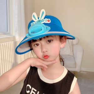 Fan Sunscreen Cap Children Sun Hat with Fan Empty Cap USB rechargeable Kid Sunshade Hat