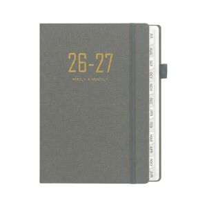 LITTLEX A5 Size 2027 A5 Planner Notebook Daily Planning with Strap Hardcover Journal Notebook Portable Journal Writing Notepad Office Stationery
