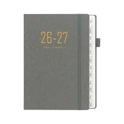 【COD&Fast Delivery】A5 Size 2027 A5 Planner Notebook Journal Writing with Strap Daily Planner Portable Daily Planning Fabric Notebook Office Stationery