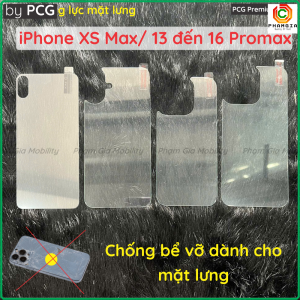 Kính cường lực mặt lưng iPhone 16 Pro/ 16 Plus (16+)/ 16 Promax/ 15+/ 15 Pro max/ 13 Mini/ Xs Max ko full hết lưng
