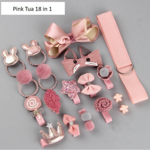 18 in 1 Ikat Karet Rambut Kuncir Chibi Scrunchie Jepang China Korea Warna Warni Pelangi Elastis Size Kecil Mini Kunciran Anak Remaja Dewasa Murah