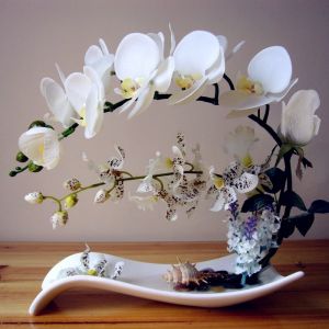 Elegant Artificial Flower Silk Flowers Rose Floral Fake Flowers Dried Flowers Phalaenopsis Decorations Home Decor