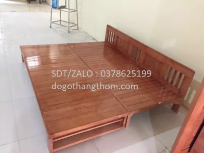 ghế gấp ra thành giường gỗ xoan đào 1m21m6x2m