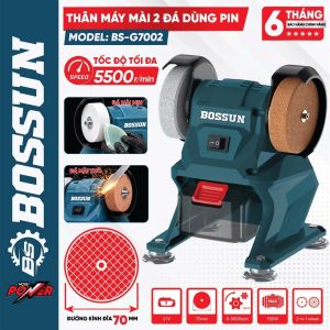 Thân máy mài 2 đá BS BOSSUN BS-G7002 150w Dùng pin phổ thông 10Cell - Mài mũi khoan dao kéo...
