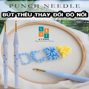 Loại bút thêu len xù thêu nổi SKC 4 nấc chế đồ xụ làm đồ HandMade punch needle tools hàng nhập khẩu chính hãng