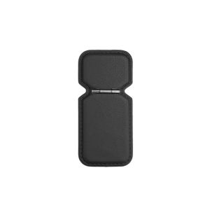BELLERY Adhesive-backed Mobile Phone Holder Small Waist Shape Multi-angle Leather Phone Holder Mini Folding Design Folding Bracket Use