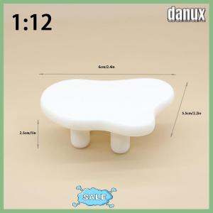 danux บ้านตุ๊กตาจำลอง1 12โต๊ะน้ำชาขนาดเล็กเมฆจำลองบ้านตุ๊กตาห้องนั่งเล่นเฟอร์นิเจอร์ตกแต่งฉากการก่อสร้างขนาดเล็ก