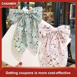 【CANAMEK】 Nơ Kẹp tóc nơ thời trang phong cách Hàn Quốc nơ lớn ruy băng buộc tóc nhỏ hoa tươi kẹp tóc nơ phụ kiện