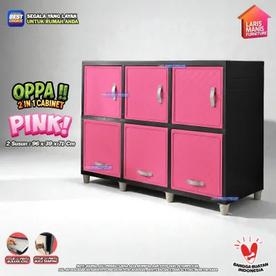 Lemari Serbaguna Lemari Pakaian Kingdom OPPA Triplet Lemari Plastik Rak TV Buffet TV Rak Serbaguna