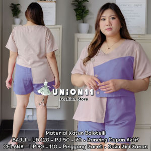 UNION11 - STELAN WANITA JUMBO / STELAN BIG SIZE XXXL WANITA / SETELAN JUMBO WANITA LD 120 SWANI