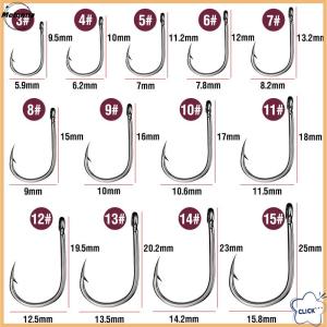 Follow Get More【Metonna】 1 Box High Carbon Steel Circle Fishing Hooks Freshwater Fishhook Hole Strong Carp Fish Tackle High Quality