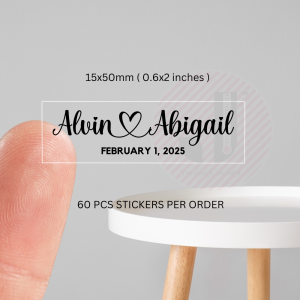 Custom Wedding Transparent Name Text Stickers Labels | Small Stickers for Wedding | Customized 8
