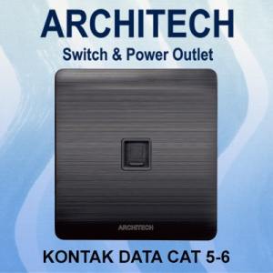 ARCHITECH PLATINUM B9-E02 Stop Kontak/JACK/OUTLET Data Cat5 - Black