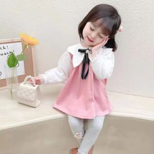 X BABY Setelan Anak Perempuan Set Anak Cewek O-Neck Katun Kasual Style Usia 2-5 tahun