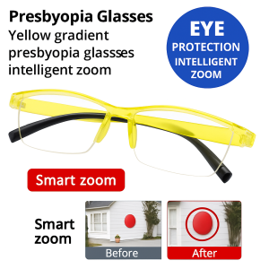 Smart Zoom Reading Glasses Gradient Auto Focus Glasses Eye Protection And Blue Light Blocking Glasses Eye Care
