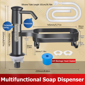 Detergent Sink Press Artifact Extension Tube Kitchen Soap Dispenser Detergent Press Extractor Sink Extender