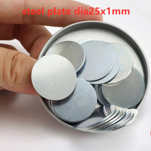 2024Steel Plate 50PCS Dia 25x1mm Steel Sheet Special Packing  Accessories Disc Iron Sheet For  Zn Coated DIY Metal Parts